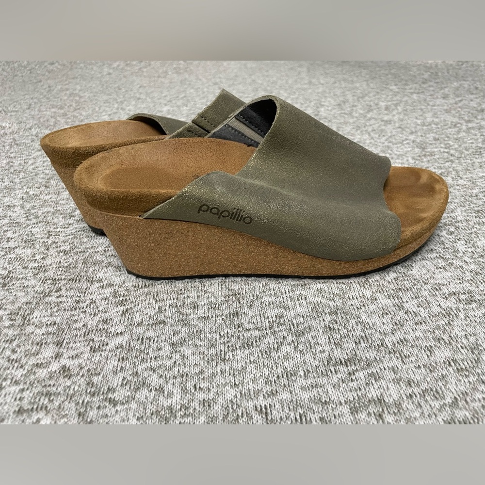 Papillio Olive Wedge Sandals